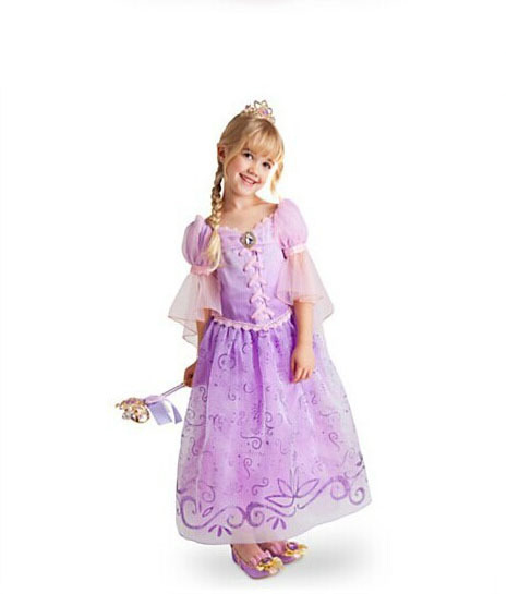 F68011 Frozen  purple princess skirt dress